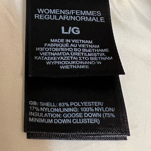 The North Face 550 Down Puffer Vest Womens Large White Goose Fill Winter Jacket - Picture 7 of 10